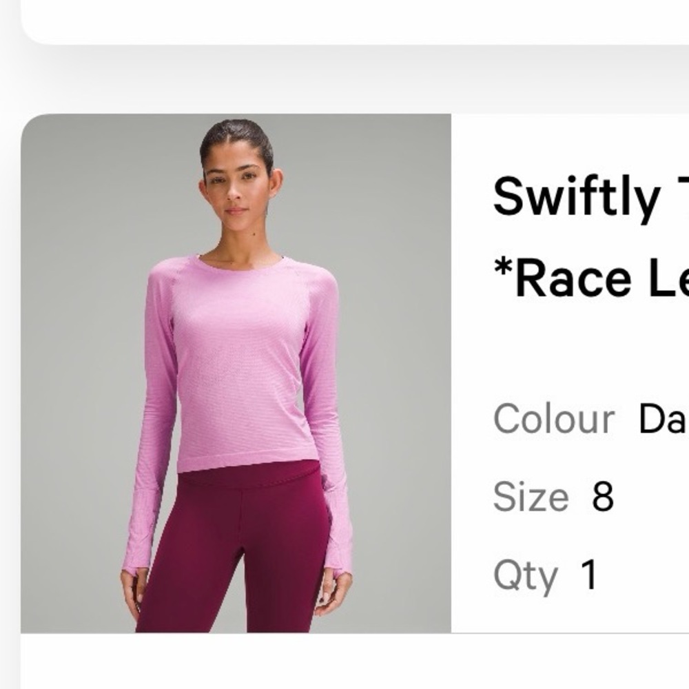 Lululemon SWIFTLY RACE LENGTH - Picture 3 of 3